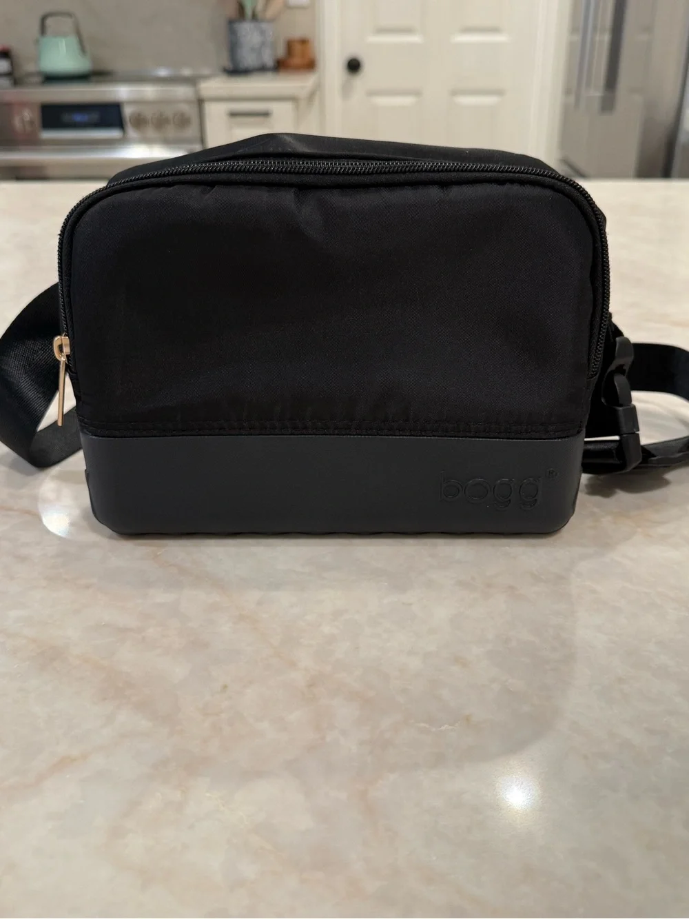 BOGG BAG Black Crossbody with Textured Base
